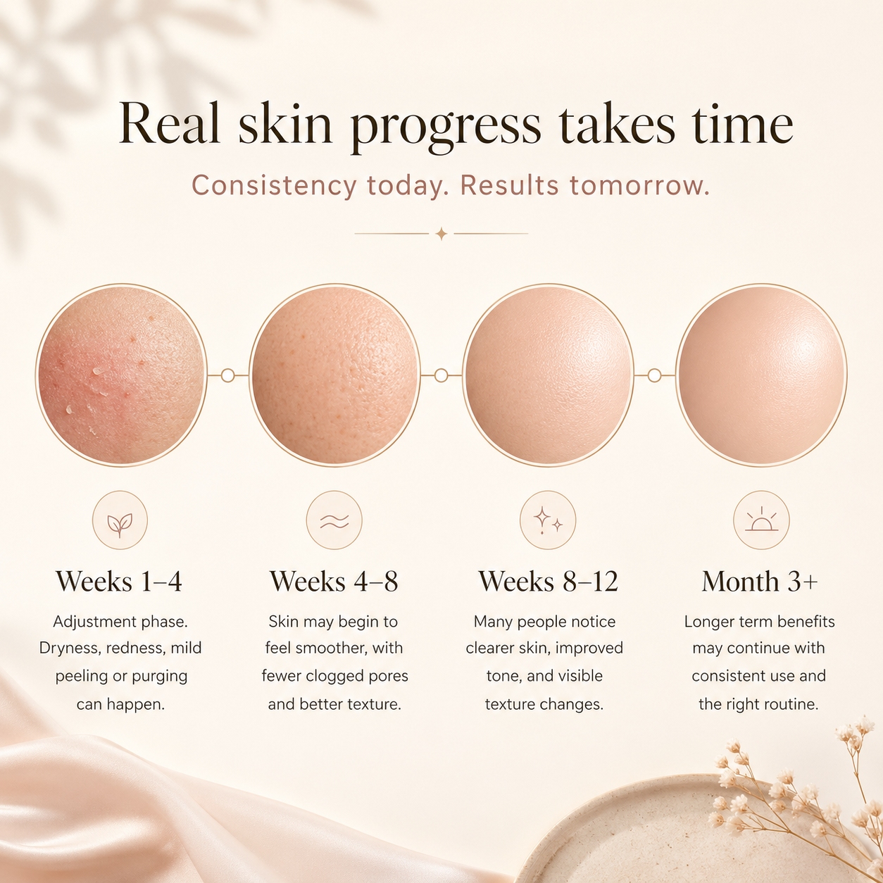 Tretinoin skin progress timeline
