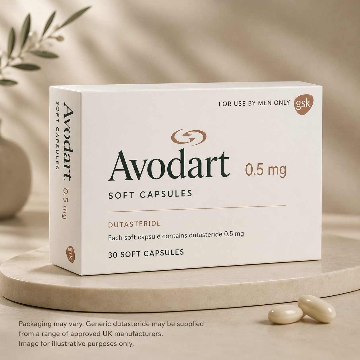 Dutasteride 0.5mg capsules for hair loss